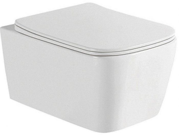 Комплект унитаза WellWant Tesoro WWU01111W с инсталляцией Berges Wasserhaus Novum L3 040213 с сиденьем Микролифт и клавишей смыва Глянцевый хром