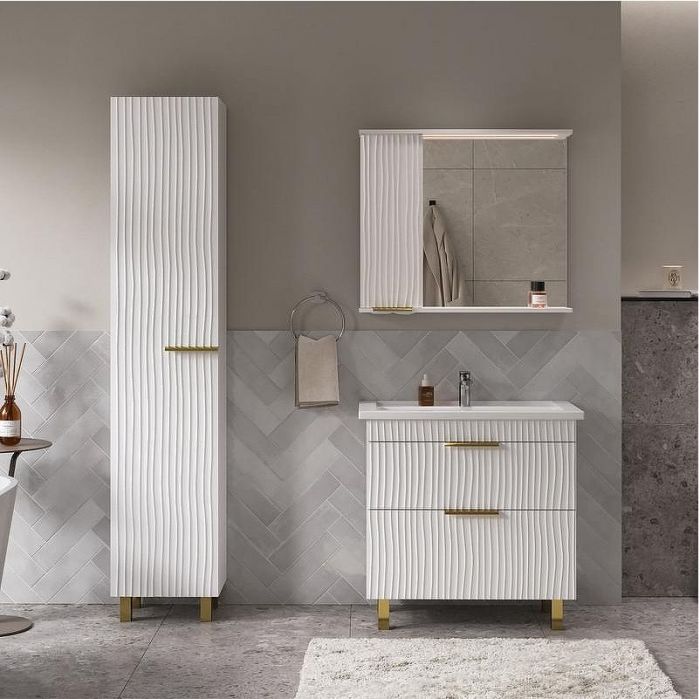 Тумба под раковину Volna Lotty Gold 80 tnLOTTYGD80.2Y-04 цвет Белый
