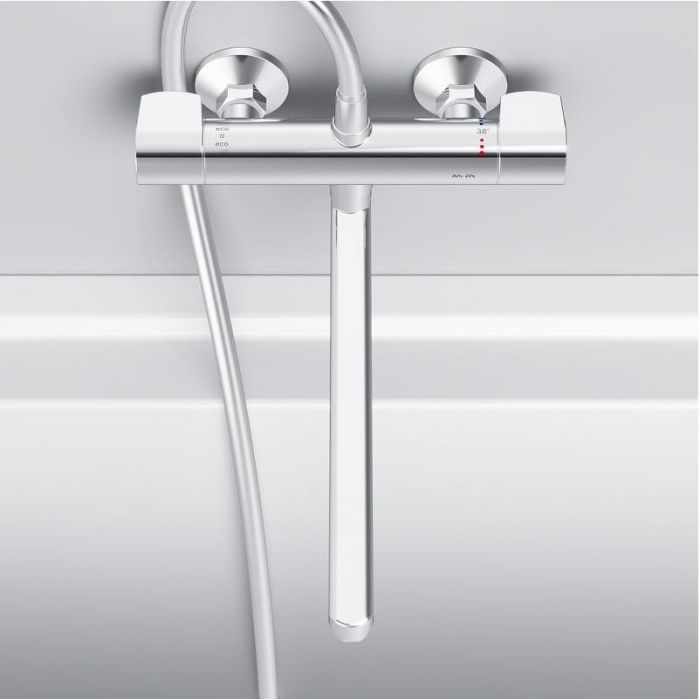 Смеситель для ванны AM.PM X-Joy F85A50900 универсальный с термостатом Хром