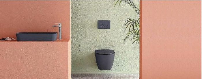 Унитаз биде Creavit Free FE322-00AM00E-0000 подвесной Антрацит без сиденья