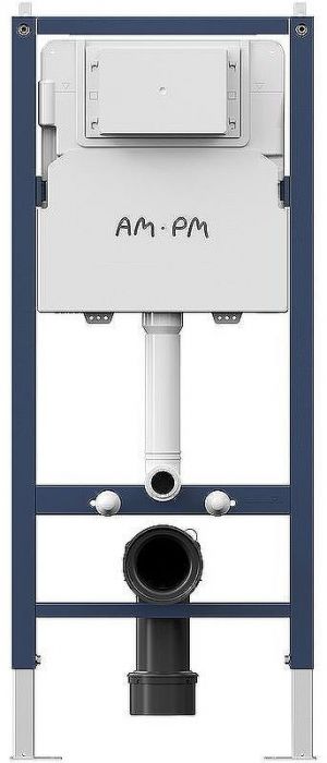Комплект унитаза с инсталляцией AM.PM Sense FlashClean IS90201.741701 с сиденьем Микролифт и Белой глянцевой клавишей смыва