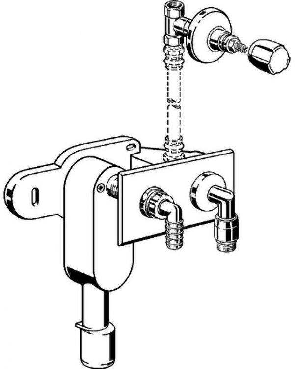 Сифон для стиральных и посудомоечных машин Viega V3 369217 Хром