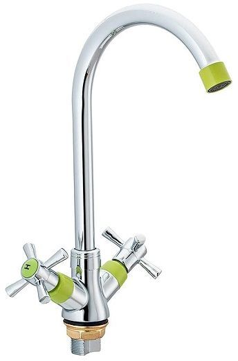 Смеситель для кухни Ekko E49118-6 цвет Хром Салатовый