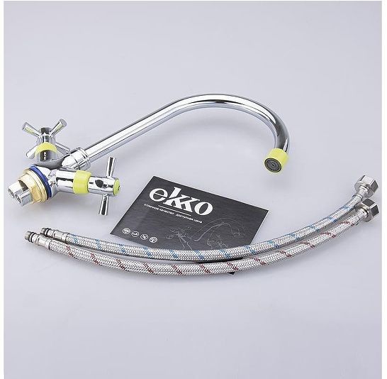 Смеситель для кухни Ekko E49118-6 цвет Хром Салатовый