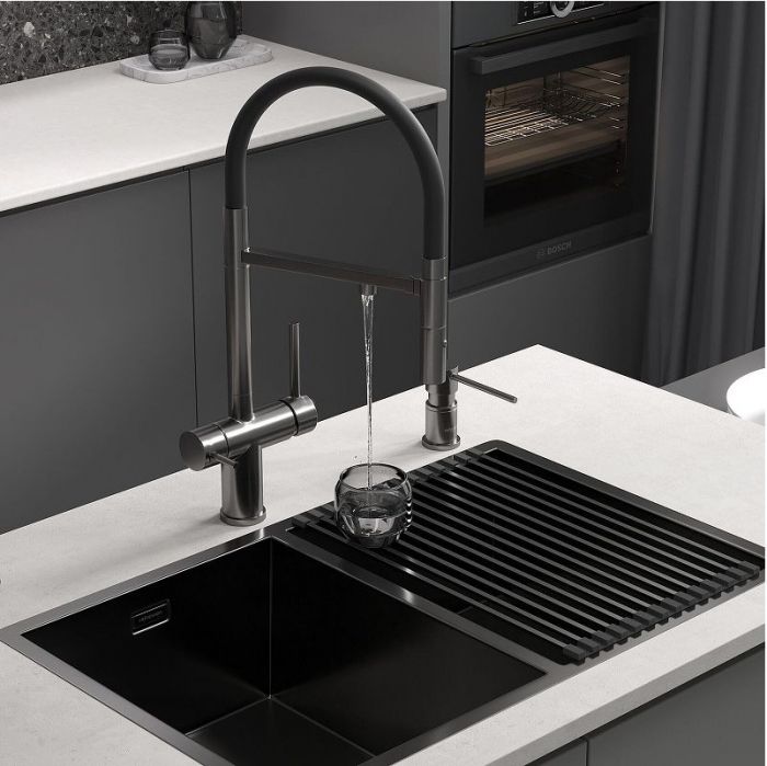 Смеситель для кухни Reflexion Lago RX9901BL цвет Оружейная сталь