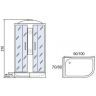 Душевая кабина Мономах 90x80x24 МЗ L 10000005817 без гидромассажа