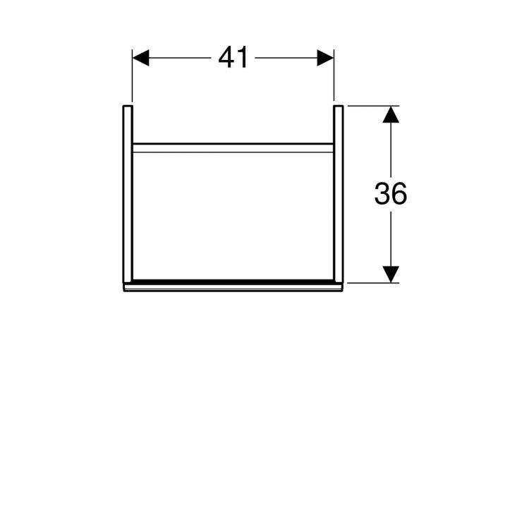 Тумба под раковину Geberit Acanto, 45x38, черный [500.608.16.1]