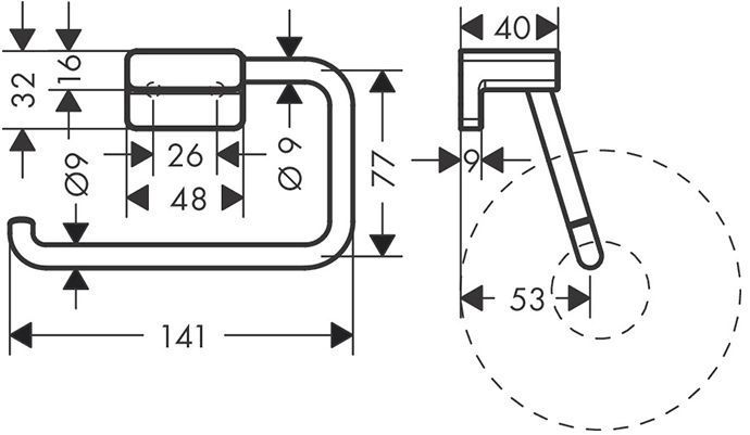 Hansgrohe AddStoris Держатель т/б без крышки, цвет: полированное золото