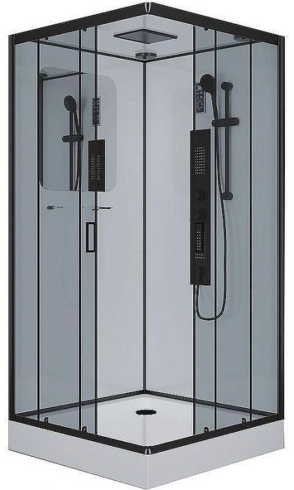 Душевая кабина Niagara Premium 100x100 NG-6902-01GQ Black с гидромассажем