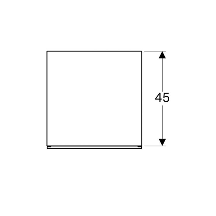 Шкафчик боковой Geberit Xeno? низкий 450х510х462 мм, белый глянец [500.504.01.1]