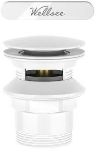 Слив-перелив Wellsee Useful Extras 231922000 click-clack цвет Белый глянцевый