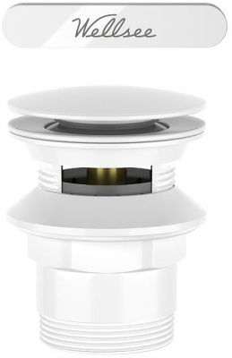 Слив-перелив Wellsee Useful Extras 231922000 click-clack цвет Белый глянцевый