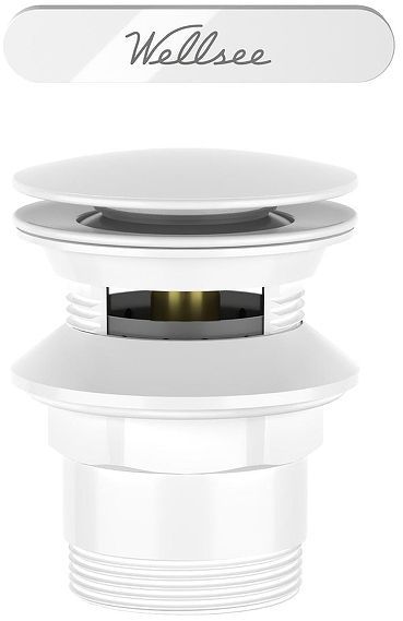 Слив-перелив Wellsee Useful Extras 231922000 click-clack цвет Белый глянцевый