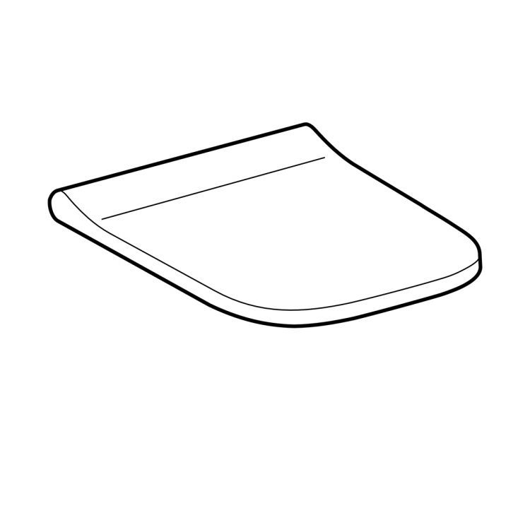 Сиденье для унитаза Geberit Smyle Square антибактериальное, SoftClose, крепление сверху, высота 43 мм [500.237.01.1]