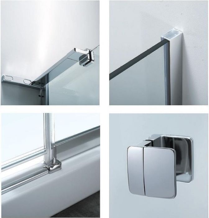 Душевой уголок Koller Pool Neon 90X90 N90PС профиль Хром стекло прозрачное