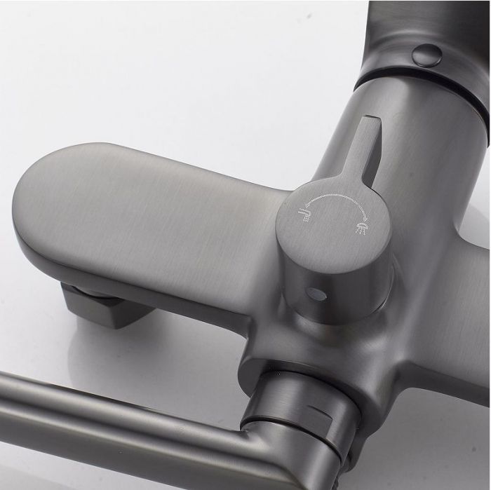 Смеситель для ванны Shevanik S43T S4322T универсальный цвет Оружейная сталь