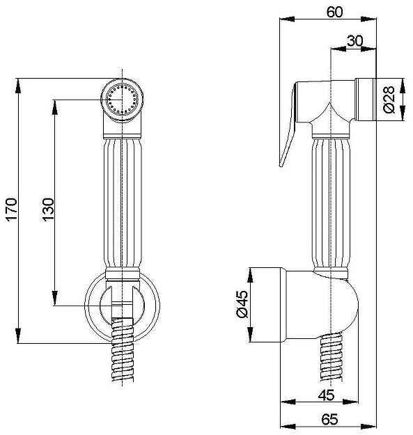 Гигиенический душ D-Lin D61038-A цвет Черный матовый