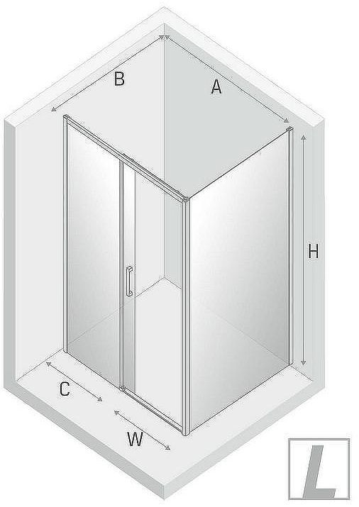 Душевой уголок New Trendy Prime Chrome 160х100 L D-0310A/D-0125B профиль Хром стекло прозрачное