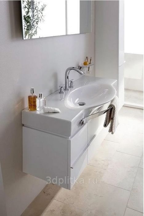 Тумба под раковину Laufen Palace New 120 4.0130.2.075.463.R подвесная Белая матовая