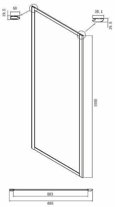 Душевой уголок Ambassador Forsa 120х70 17021103NX-70NX профиль Хром стекло прозрачное