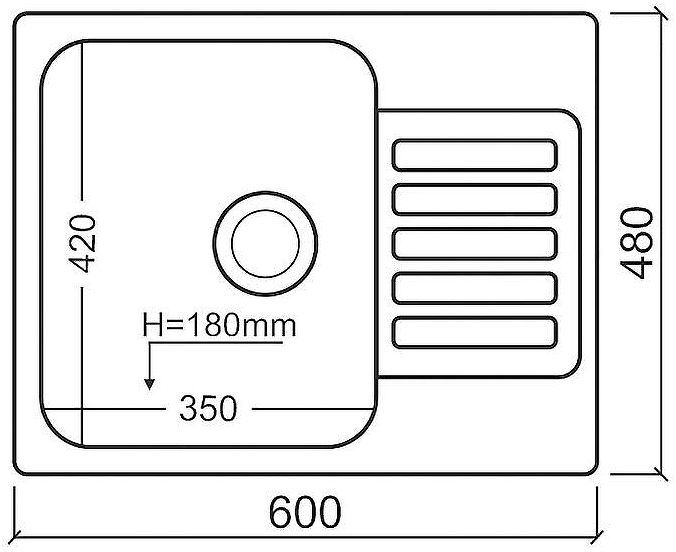 Кухонная мойка Reflexion Prima 60 RF0460BE Бежевая