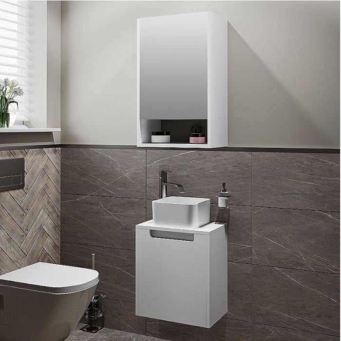 Тумба под раковину Runo Бари Микра 40 00-00001975 подвесная Белая