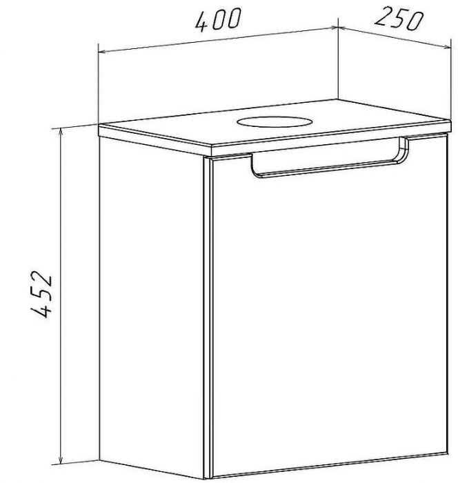 Тумба под раковину Runo Бари Микра 40 00-00001975 подвесная Белая