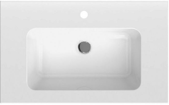 Тумба с раковиной Sanflor Чикаго 75 С16781 подвесная Дуб крафт белый