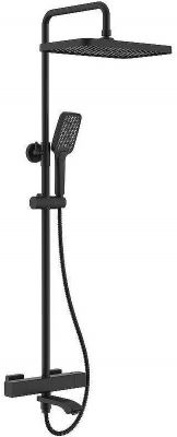 Душевая система Raglo R01.26.06 с термостатом Черная матовая