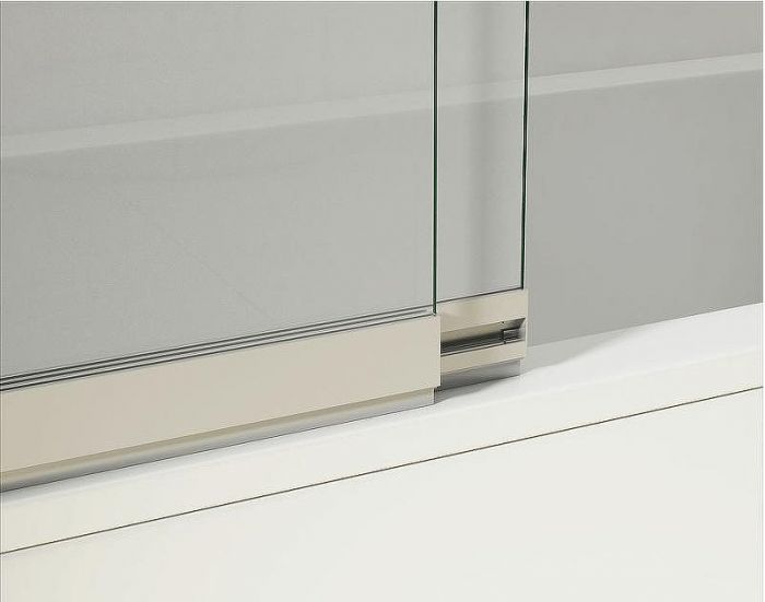 Шторка на ванну Vincea VSB 100х145 VSB-1E100CGB профиль Черный матовый стекло тонированное