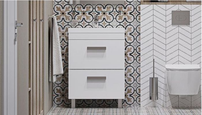 Тумба под раковину Velvex Orlando 60 tn.ORL.CLA.60.2Y Белая матовая