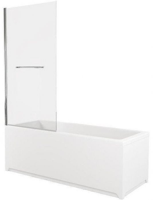 Шторка на ванну Allen Brau Priority 80 3.31023.00 профиль Хром стекло прозрачное