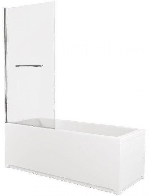 Шторка на ванну Allen Brau Priority 80 3.31023.00 профиль Хром стекло прозрачное