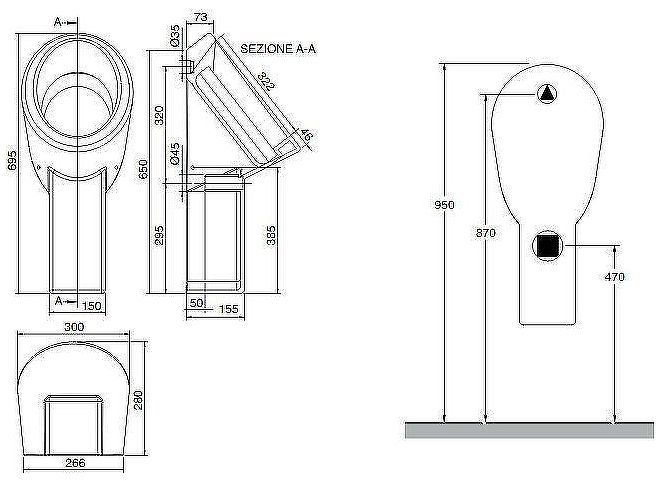 Писсуар Scarabeo Lavabi D Arredo 2014 подвесной Белый