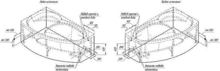 Акриловая ванна Radomir Vannesa София 169х99 R 2-76-2-2-0-223 с гидромассажем Баланс Хром