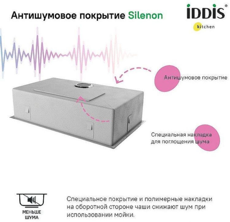 Кухонная мойка Iddis Edifice 74 EDI74S0i77 Сатин Кухонная мойка Iddis Edifice 74 EDI74S0i77 Сатин