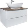 Тумба под раковину Bond Cube 80 T09805 подвесная Белая матовая Дуб
