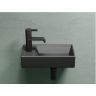 Умывальник CERAMICANOVA Element подвесной прямоугольный (чаша справа, отверстие под смеситель слева) цвет темный антрацит матовый CN6051RMDH
