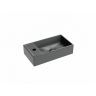 Умывальник CERAMICANOVA Element подвесной прямоугольный (чаша справа, отверстие под смеситель слева) цвет темный антрацит матовый CN6051RMDH