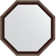 Зеркало Evoform Octagon 64х64 BY 7399 в багетной раме - Махагон с орнаментом 50