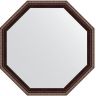 Зеркало Evoform Octagon 64х64 BY 7399 в багетной раме - Махагон с орнаментом 50