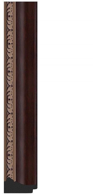 Зеркало Evoform Octagon 64х64 BY 7399 в багетной раме - Махагон с орнаментом 50