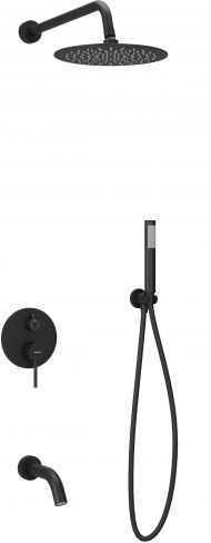 Душевой комплект SANCOS Select встраиваемый для душа, цвет чёрный матовый, SC3004MB