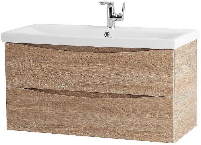 Тумба под раковину BelBagno Marino-Cer 80 MARINO-CER-800-2C-SO-WO-P подвесная Rovere Bianco