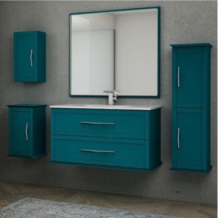 Тумба под раковину Cezares Tiffany 100 54953 подвесная Blu Petrolio