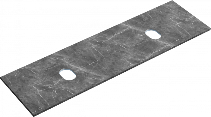 Столешница для ванной комнаты SANCOS из керамогранита SANCOS Black Sky 1400х460 без отверстия под смеситель,TT140A1