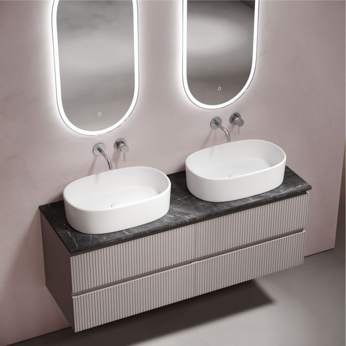 Столешница для ванной комнаты SANCOS из керамогранита SANCOS Black Sky 1400х460 без отверстия под смеситель,TT140A1