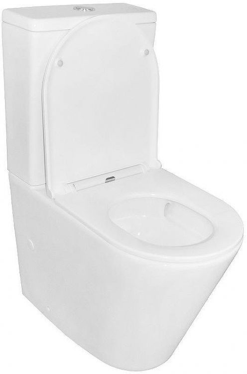 Унитаз компакт Azario Vetro AZ-2149- UQ Белый с бачком и сиденьем Микролифт