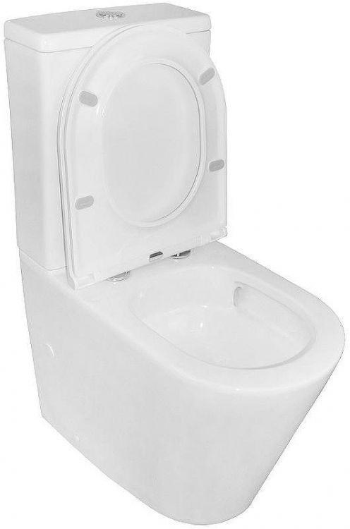 Унитаз компакт Azario Vetro AZ-2149- UQ Белый с бачком и сиденьем Микролифт