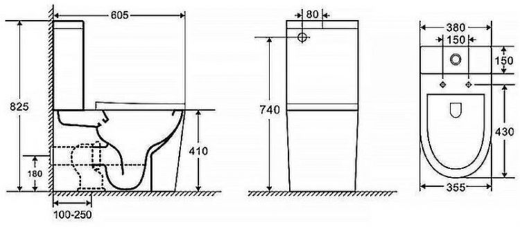 Унитаз компакт Azario Vetro AZ-2149- UQ Белый с бачком и сиденьем Микролифт